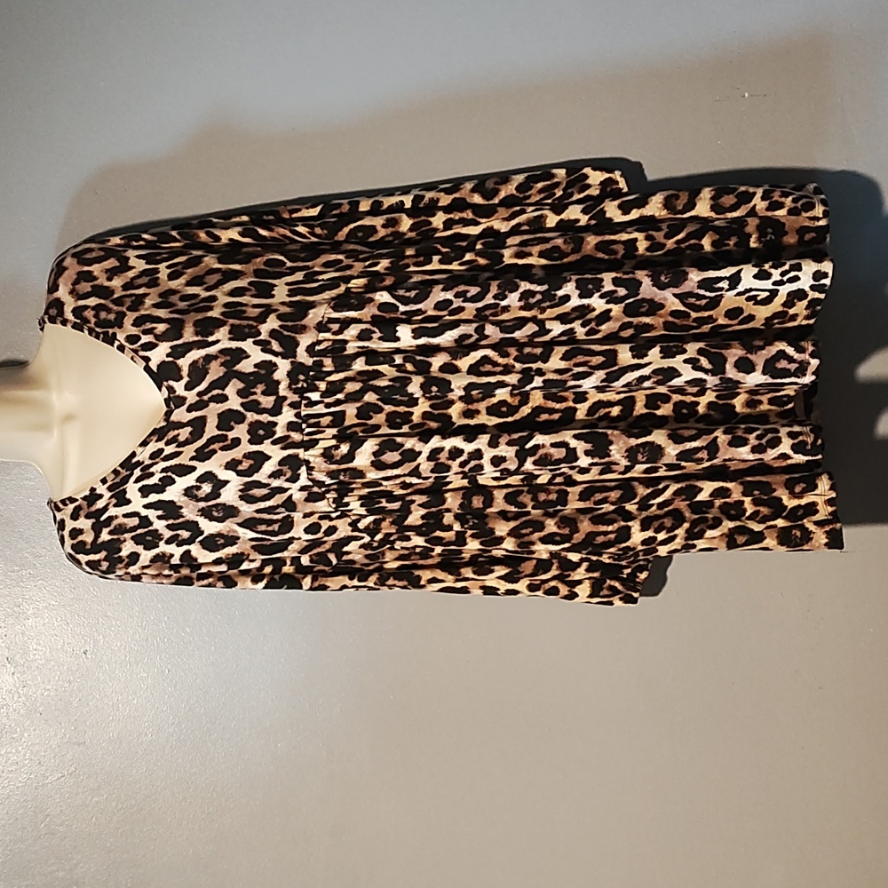 Sugar fox women's animal print long sleeved dress